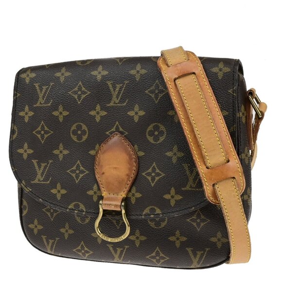 LOUIS VUITTON Saint Cloud GM Shoulder Bag Monogram Leather Brown - Picture 1 of 1